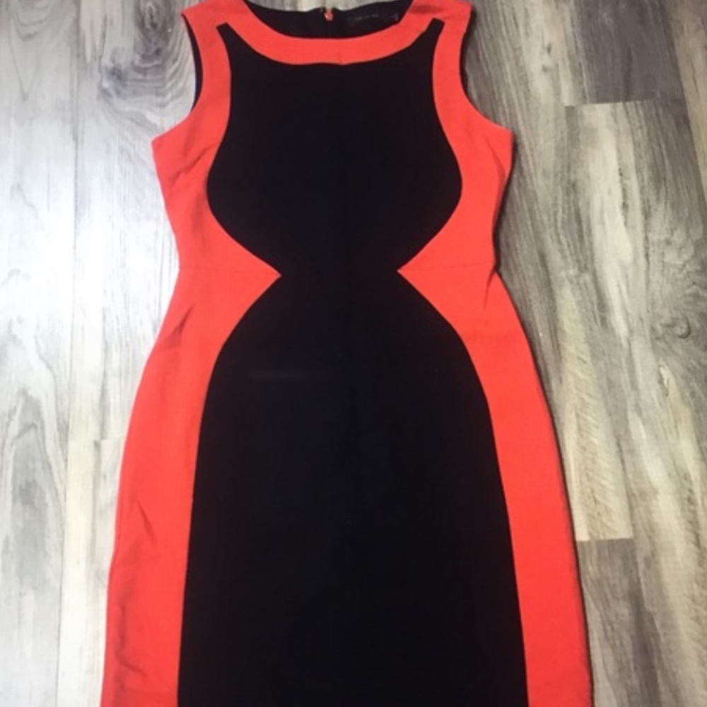 The Limited - Orange and Black Dress